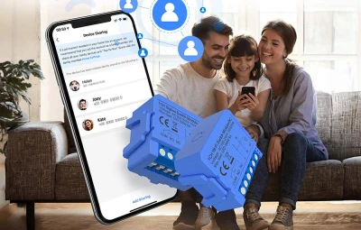 Avatto WSM16-DC-1 modrý jednokanálový WiFi spínací modul s beznapěťovým stejnosměrným kontaktem