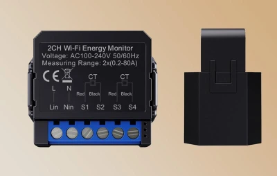 Avatto WPM16-2 černý inteligentní obousměrný WiFi elektroměr