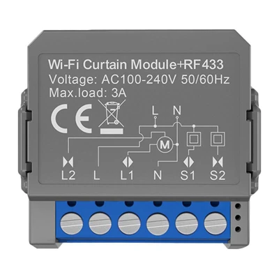 Avatto CMS16-RF-1 šedý WIFI+RF modul chytré záclony