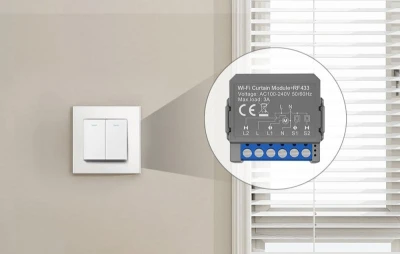 Avatto CMS16-RF-1 šedý WIFI+RF modul chytré záclony
