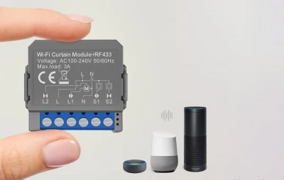 Avatto CMS16-RF-1 šedý WIFI+RF modul chytré záclony