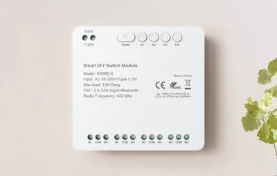 Avatto WSMD-4 250V bílý čtyřkanálový chytrý spínací modul pro kutily