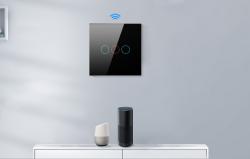 Avatto TS02-EU-B2 černý dotykový WiFi vypínač 2 tlačítka TUYA