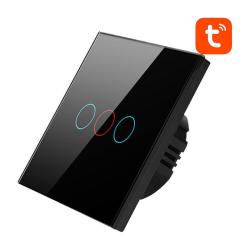 Avatto Smart Light Switch WiFi TS02-EU-B3 3 Way TUYA (black)