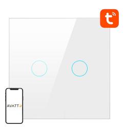 Avatto Smart Light Switch WiFi TS02-EU-W2 2 Way TUYA (white)