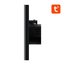 Avatto ZTS02-EU-B2 černý inteligentní světelný vypínač ZigBee 2 tlačítka TUYA