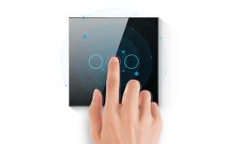 Avatto ZTS02-EU-B2 černý inteligentní světelný vypínač ZigBee 2 tlačítka TUYA