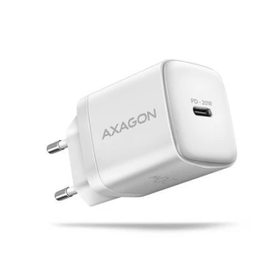 Axagon ACU-PD20W, nabíječka do sítě 20W, 1x port USB-C, PD3.0/PPS/QC4+/AFC/Apple, bílá Axagon ACU-PD20W, nabíječka do sítě 20W, 1x port USB-C, PD3.0/PPS/QC4+/AFC/Apple, bílá