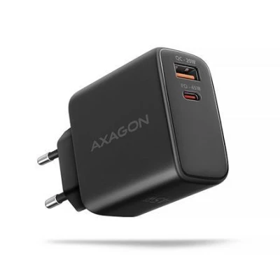 Axagon ACU-PQ45 GaN nabíječka do sítě 45W, 2x port (USB-A + USB-C), PD3.0/PPS/QC4+/SFC 2.0/AFC/Apple Axagon ACU-PQ45 GaN nabíječka do sítě 45W, 2x port (USB-A + USB-C), PD3.0/PPS/QC4+/SFC 2.0/AFC/Apple