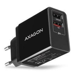 AXAGON ACU-QS24, QUICK a SMART nabíječka do sítě, 2x USB port QC3.0/AFC/FCP + 5V-1.2A, 24W AXAGON ACU-QS24, QUICK a SMART nabíječka do sítě, 2x USB port QC3.0/AFC/FCP + 5V-1.2A, 24W