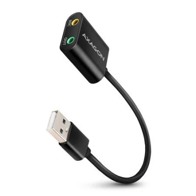 Axagon ADA-12 USB - cable audio USB zvukovka s 15 cm kablíkem a kovovým tělem Axagon ADA-12 USB - cable audio USB zvukovka s 15 cm kablíkem a kovovým tělem