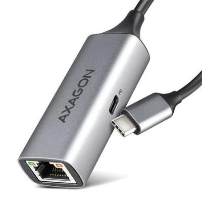Axagon ADE-TXPD, USB-C 3.2 Gen 1 - Gigabit Ethernet síťová karta, Asix AX88179, PD 100W, auto instal