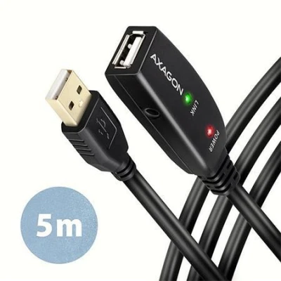 Axagon ADR-205, USB 2.0 A-M - A-F aktivní prodlužovací / repeater kabel, 5m Axagon ADR-205, USB 2.0 A-M - A-F aktivní prodlužovací / repeater kabel, 5m