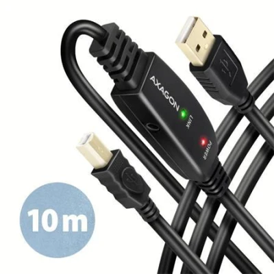 Axagon ADR-210B, USB A-B, 2.0 aktivní prodlužovací / repeater kabel, 10m Axagon ADR-210B, USB A-B, 2.0 aktivní prodlužovací / repeater kabel, 10m
