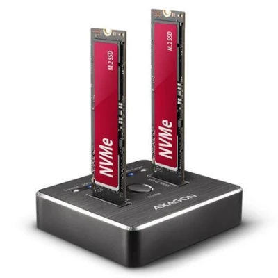 Axagon ADSA-M2C, USB-C 3.2 Gen 2 - 2x M.2 NVMe SSD CLONE MASTER dokovací stanice Axagon ADSA-M2C, USB-C 3.2 Gen 2 - 2x M.2 NVMe SSD CLONE MASTER dokovací stanice