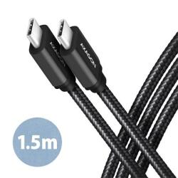 AXAGON BUCM3-CM15AB, SPEED kabel USB-C - USB-C, 1.5m, USB 3.2 Gen 1, PD 60W 3A, ALU, oplet, černý AXAGON BUCM3-CM15AB, SPEED kabel USB-C - USB-C, 1.5m, USB 3.2 Gen 1, PD 60W 3A, ALU, oplet, černý