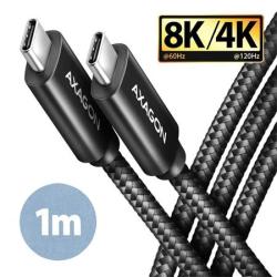 AXAGON BUCM432-CM10AB, NewGEN+ kabel USB-C - USB-C, 1m, USB4 Gen 3×2, PD 100W 5A, 8K HD, ALU, oplet, černý AXAGON BUCM432-CM10AB, NewGEN+ kabel USB-C - USB-C, 1m, USB4 Gen 3×2, PD 100W 5A, 8K HD, ALU, oplet, černý