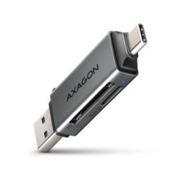 AXAGON CRE-DAC, USB-C + USB-A, 5 Gbps - MINI čtečka karet, 2-slot lun SD/microSD, podpora UHS-I AXAGON CRE-DAC, USB-C + USB-A, 5 Gbps - MINI čtečka karet, 2-slot lun SD/microSD, podpora UHS-I