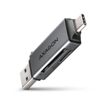 Axagon CRE-DAC, USB-C + USB-A, 5 Gbps - MINI čtečka karet, 2-slot lun SD/microSD, podpora UHS-I Axagon CRE-DAC, USB-C + USB-A, 5 Gbps - MINI čtečka karet, 2-slot lun SD/microSD, podpora UHS-I