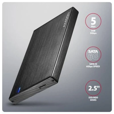 Axagon EE25-XA6C, USB-C 5Gbps - SATA 6G, 2.5" kovový ALINE box