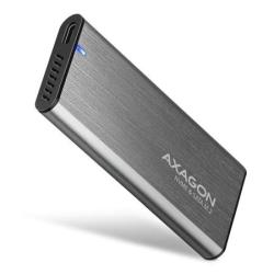 AXAGON EEM2-SG2, USB-C 3.2 Gen 2 - M.2 NVMe SATA SSD kovový RAW box, bezšroubkový, stříbrný AXAGON EEM2-SG2, USB-C 3.2 Gen 2 - M.2 NVMe SATA SSD kovový RAW box, bezšroubkový, stříbrný