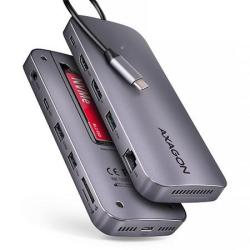 AXAGON HMC-12GM2 Multi portový USB-C 10Gbps hub. NVMe/SATA M.2, HDMI, čtečka karet a DisplayPort. Kabel USB-C 50 cm AXAGON HMC-12GM2 Multi portový USB-C 10Gbps hub. NVMe/SATA M.2, HDMI, čtečka karet a DisplayPort. Kabel USB-C 50 cm