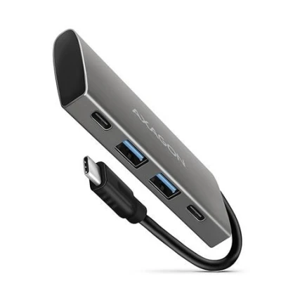 Axagon HMC-4G2, USB-C 3.2 Gen 2 10 Gb/s hub, porty 2x USB-A + 2x USB-C, kabel USB-C 13cm Axagon HMC-4G2, USB-C 3.2 Gen 2 10 Gb/s hub, porty 2x USB-A + 2x USB-C, kabel USB-C 13cm