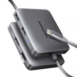 AXAGON HMC-5HL USB 5Gbps hub, 2x USB-A, HDMI 4k/60Hz, RJ-45 GLAN, PD 100W, kabel USB-C 20cm AXAGON HMC-5HL USB 5Gbps hub, 2x USB-A, HDMI 4k/60Hz, RJ-45 GLAN, PD 100W, kabel USB-C 20cm