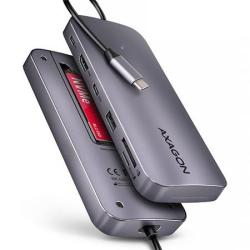 AXAGON HMC-6GM2 Multi portový USB-C 10Gbps hub. NVMe/SATA M.2, HDMI, čtečka karet a Power Delivery. Kabel USB-C 20 cm AXAGON HMC-6GM2 Multi portový USB-C 10Gbps hub. NVMe/SATA M.2, HDMI, čtečka karet a Power Delivery. Kabel USB-C 20 cm