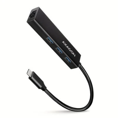 Axagon HMC-GL3A SUPERSPEED USB-C hub + gigabit LAN, černá Axagon HMC-GL3A SUPERSPEED USB-C hub + gigabit LAN, černá