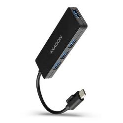 AXAGON HUE-G1C, 4x USB 3.2 Gen 1 SLIM hub, kabel Type-C 14cm napevno AXAGON HUE-G1C, 4x USB 3.2 Gen 1 SLIM hub, kabel Type-C 14cm napevno