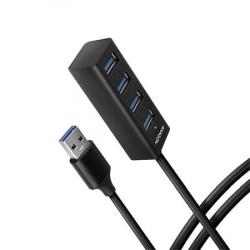 AXAGON HUE-M1AL, 4x USB 3.2 Gen 1 MINI hub, kovový, kabel USB-A 1.2m AXAGON HUE-M1AL, 4x USB 3.2 Gen 1 MINI hub, kovový, kabel USB-A 1.2m
