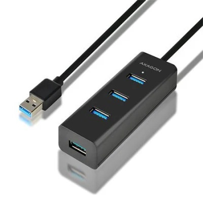 Axagon HUE-S2BL, 4x USB3.0 CHARGING hub 1.2m kabel, micro USB nap. konektor Axagon HUE-S2BL, 4x USB3.0 CHARGING hub 1.2m kabel, micro USB nap. konektor