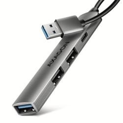 AXAGON HUE-STA, 4x USB ALU STRIP hub, 1x USB-A 5Gbps, 2x USB-A 1x USB-C 480Mbps, kabel USB-A 12cm AXAGON HUE-STA, 4x USB ALU STRIP hub, 1x USB-A 5Gbps, 2x USB-A 1x USB-C 480Mbps, kabel USB-A 12cm