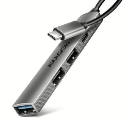 Axagon HUE-STC, 4x USB ALU STRIP hub, 1x USB-A 5Gbps, 2x USB-A 1x USB-C 480Mbps, kabel USB-C 12cm Axagon HUE-STC, 4x USB ALU STRIP hub, 1x USB-A 5Gbps, 2x USB-A 1x USB-C 480Mbps, kabel USB-C 12cm