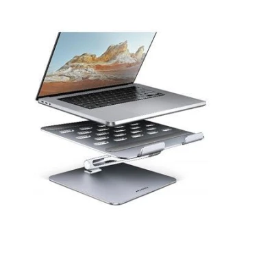 AXAGON STND-LQ, hliníkový HQ stojan pre notebooky 10" - 16", nastaviteľná výška a uhol