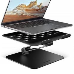 Axagon STND-LQB hliníkový HQ stojan na notebook 10"-17.3" nastavitelná výška a úhel, černý