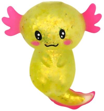 Axolotl strečový zvířátko antistresové mačkací třpytivé 4 barvy