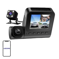 Azdome Přední kamera 1080p, vnitřní kamera 1080p a zadní kamera VGA V600-3CH, G-senzor