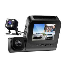 Azdome Přední kamera 1080p, vnitřní kamera 1080p a zadní kamera VGA V600-3CH, G-senzor