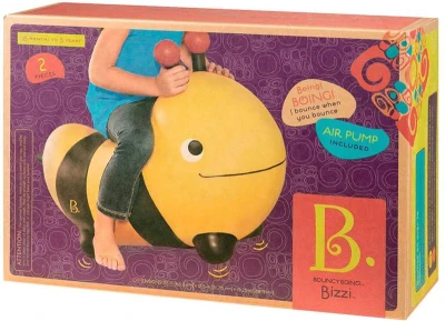 B-Toys Baby hopsadlo nafukovacie čmeliak Bizzi skákadlo set s pumpičkou
