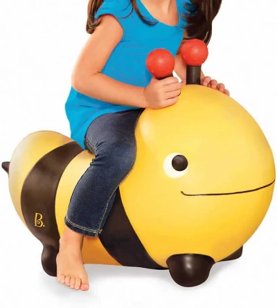 B-Toys Baby hopsadlo nafukovacie čmeliak Bizzi skákadlo set s pumpičkou