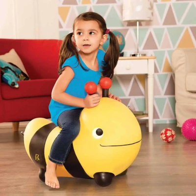 B-Toys Baby hopsadlo nafukovacie čmeliak Bizzi skákadlo set s pumpičkou