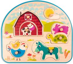 B-Toys DŘEVO Baby puzzle farma vkládací na desce 8 dílků (dřevěná hračka) B-Toys DŘEVO Baby puzzle farma vkládací na desce 8 dílků (dřevěná hračka)