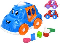 Baby autíčko set s vkládacími tvary různé barvy pro miminko plast Baby autíčko set s vkládacími tvary různé barvy pro miminko plast