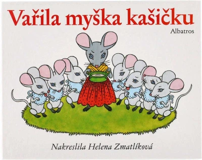 Baby dětská knížka leporelo Vařila myšička kašičku 16x13cm s říkadly Baby dětská knížka leporelo Vařila myšička kašičku 16x13cm s říkadly