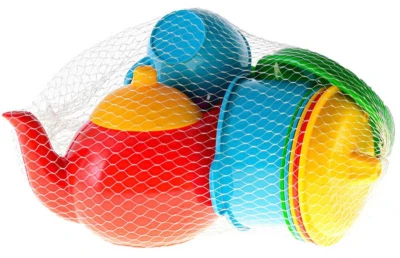 Baby dětské barevné nádobí holčičí set 16ks v síťce plast