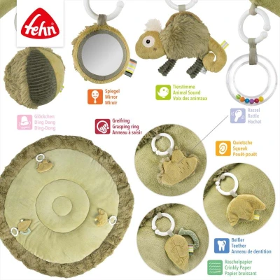 Baby Fehn 3D aktivity deka Chameleon Crazy zelená