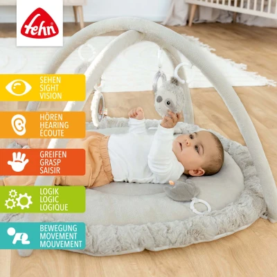 Baby Fehn 3D aktivity deka lenochod Lazy béžová
