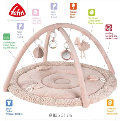 Baby Fehn 3D aktivity deka plameňák Pink